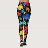 Leggings Pièces de puzzle sensibilisation sur l'autisme (Dos)
