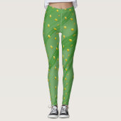 Leggings Pièces d'or Motif vert Saint Patrick`s Day (Devant)