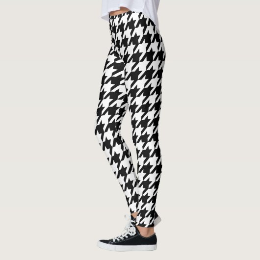 Leggings Pied de fond noir et blanc (Gauche)
