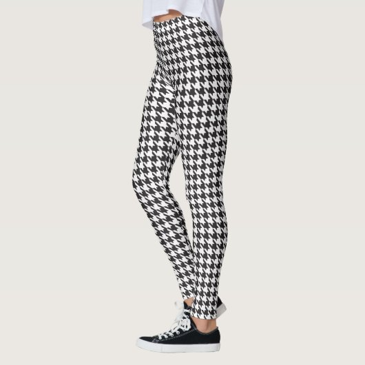 Leggings Pied de fond noir et blanc (Gauche)
