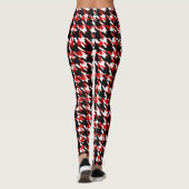 Leggings Pied-de-poule blanc rouge noir d'hiver du Canada (Dos)