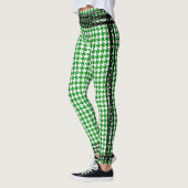 Leggings Pied-de-poule blanc vert de Kelly d'équilibre à (Gauche)