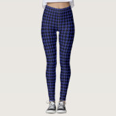Leggings Pied-de-poule bleu et noir (Devant)