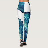 Leggings Pierre assez bleue et turquoise de Geode d'agate (Dos)