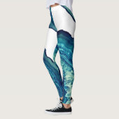 Leggings Pierre assez bleue et turquoise de Geode d'agate (Gauche)