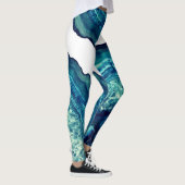 Leggings Pierre assez bleue et turquoise de Geode d'agate (Droite)