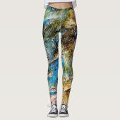 Leggings Pierre blanche bleue (Devant)