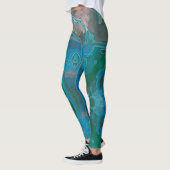 Leggings Pierre blanche bleue Abstraite (Gauche)