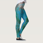 Leggings Pierre blanche bleue Abstraite (Droite)