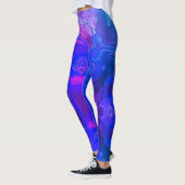 Leggings Pierre brune bleue violette Abstraite (Gauche)