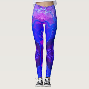 Leggings Pierre brune bleue violette Abstraite