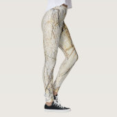 Leggings Pierre de marbre texturée marron et noire (Droite)