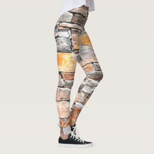 Leggings Pierre   motif en pierre naturelle   briques
