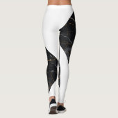Leggings Pierre noire avec veines or et argent (Dos)