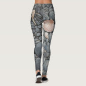 Leggings Pierres de plage Coques Galets Rochers Peinture Ar (Dos)
