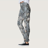 Leggings Pierres de plage Coques Galets Rochers Peinture Ar (Gauche)