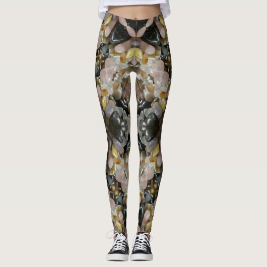 Leggings Pierres et cristaux précieux Mandala Fractal (Devant)