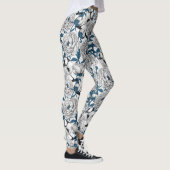 Leggings Pies blanches et mésanges bleues (Droite)