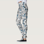 Leggings Pies blanches et mésanges bleues (Gauche)