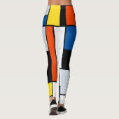 Leggings Piet Mondrian Composition A - Art Moderne Abstrait (Dos)