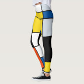 Leggings Piet Mondrian Composition A - Art Moderne Abstrait (Gauche)