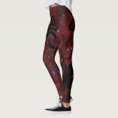 Leggings Pieuvre Sur Légumineuses De Galaxie Rouge (Gauche)