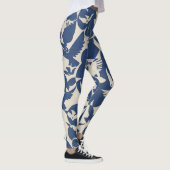 Leggings Pigeons en blanc et bleu motif Leging (Droite)