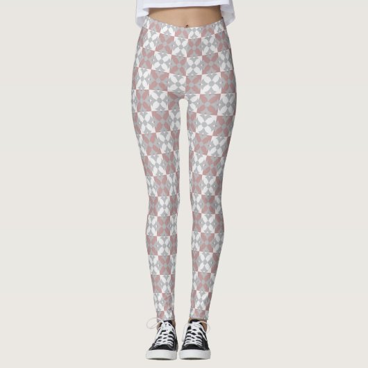 Leggings Piges contrôlées psychédéliques arabes (Devant)