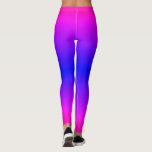 Leggings Pignon de Néon rose violet Partie dégradante<br><div class="desc">Purple Pink Bleu Néon Dégradé Ombre Moderne MIGNED Leggings Design</div>