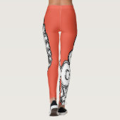 Leggings Pignon de tentacle rose corail (Dos)