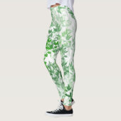 Leggings Pilates de yoga vert botanique Pantalons chauds Le (Gauche)