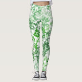 Leggings Pilates de yoga vert botanique Pantalons chauds Le (Devant)
