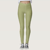Leggings Pilates Monogram Create Your Own Design Olive (Devant)