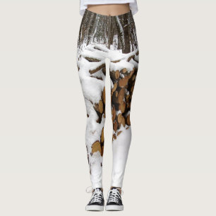 Leggings Pile de journaux dans les pattes de bois