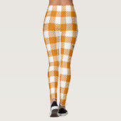 Leggings Pilgrim owl on Orange Plaid - Happy Thanksgiving (Dos)