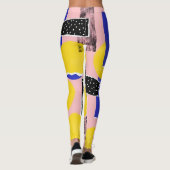 Leggings Pinceau Abstrait Rétro (10) (Dos)