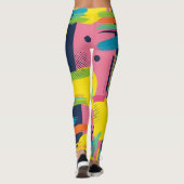 Leggings Pinceau Abstrait Rétro (11) (Dos)
