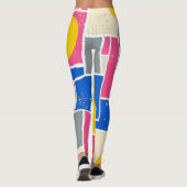 Leggings Pinceau Abstrait Rétro (15) (Dos)