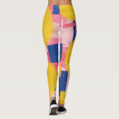 Leggings Pinceau Abstrait Rétro (3) (Dos)