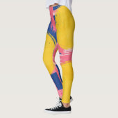 Leggings Pinceau Abstrait Rétro (3) (Gauche)
