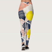 Leggings Pinceau Abstrait Rétro (4) (Dos)