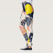 Leggings Pinceau Abstrait Rétro (4) (Gauche)