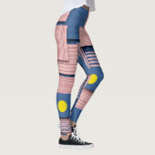Leggings Pinceau Abstrait Rétro (5) (Droite)