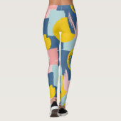Leggings Pinceau Abstrait Rétro (6) (Dos)