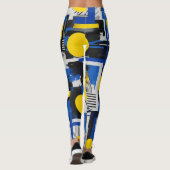 Leggings Pinceau Abstrait Rétro (7) (Dos)