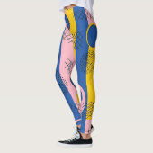 Leggings Pinceau Abstrait Rétro (9) (Gauche)