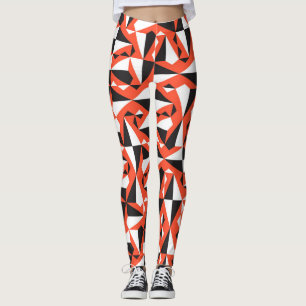 Leggings Pinceau géométrique Abstrait : Motif Vintage