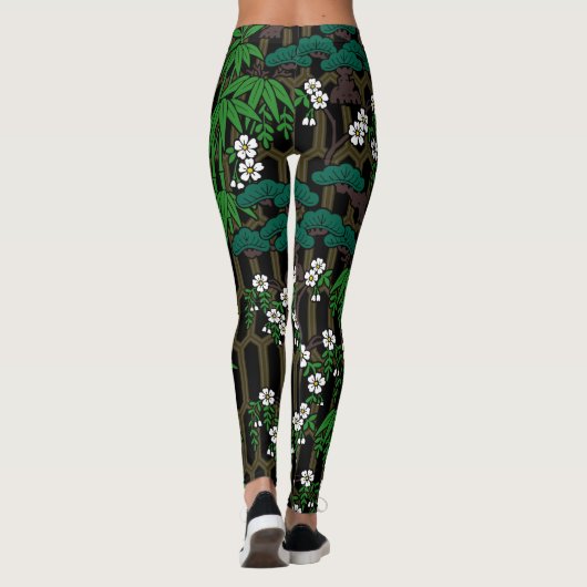 Leggings Pine, bamboo, cherry blossoms and tortoiseshell (Dos)