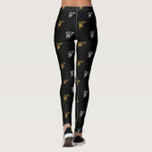 Leggings Pinecones d'or et d'argent et branches de pin Legg (Dos)