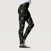 Leggings Pinecones d'or et d'argent et branches de pin Legg (Droite)